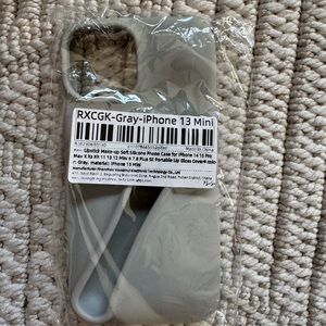 Gray Silicone lipgloss Case for iPhone 13 Mini